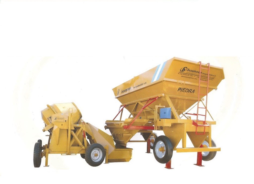 HORMIGONERA DE TAMBOR BASCULANTE Y PALA CARGADORA HC-500H.